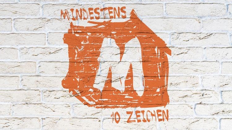 Mindestens 10 Zeichen
